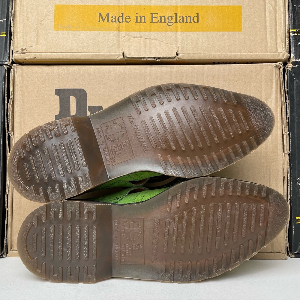 Vintage Dr. Martens England Green Suede Leather Point Toe Strap Mary Janes UK 4 - Picture 10 of 15